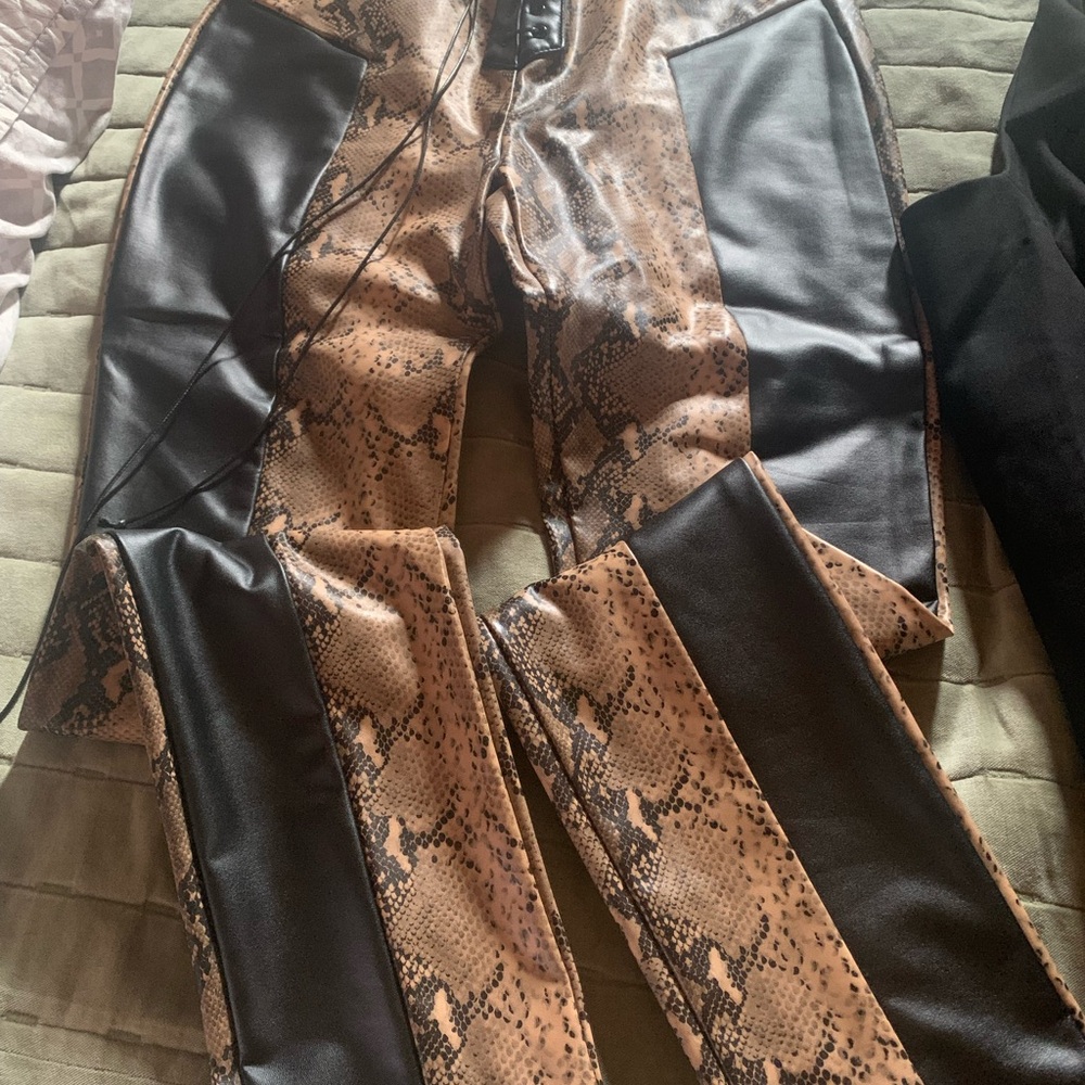 Snake Print Skinny Pants